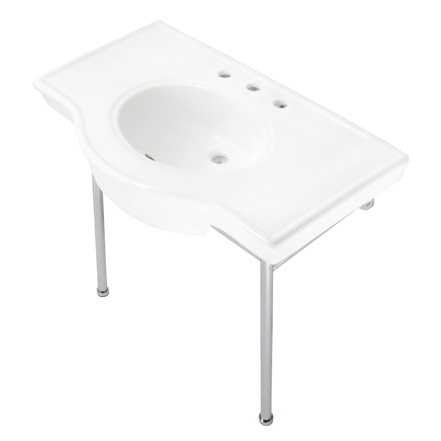 Kingston Brass Manchester lavabo consola — Cromo Pulido