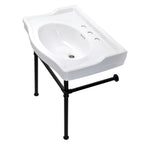Kingston Brass Victorian lavabo consola — Negro Mate