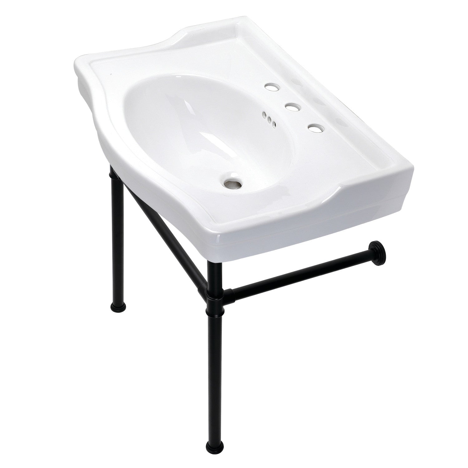 Kingston Brass Victorian lavabo consola — Negro Mate