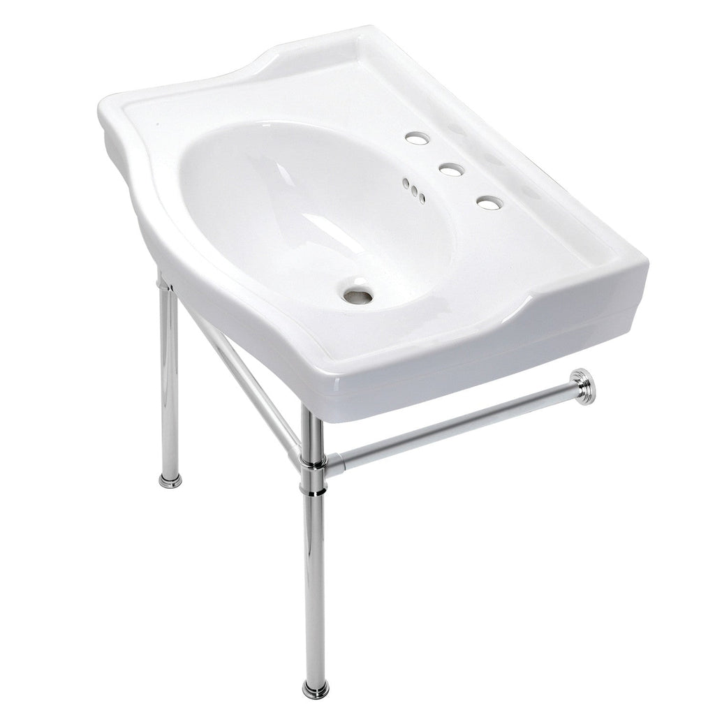Kingston Brass Victorian lavabo consola — Cromo Pulido