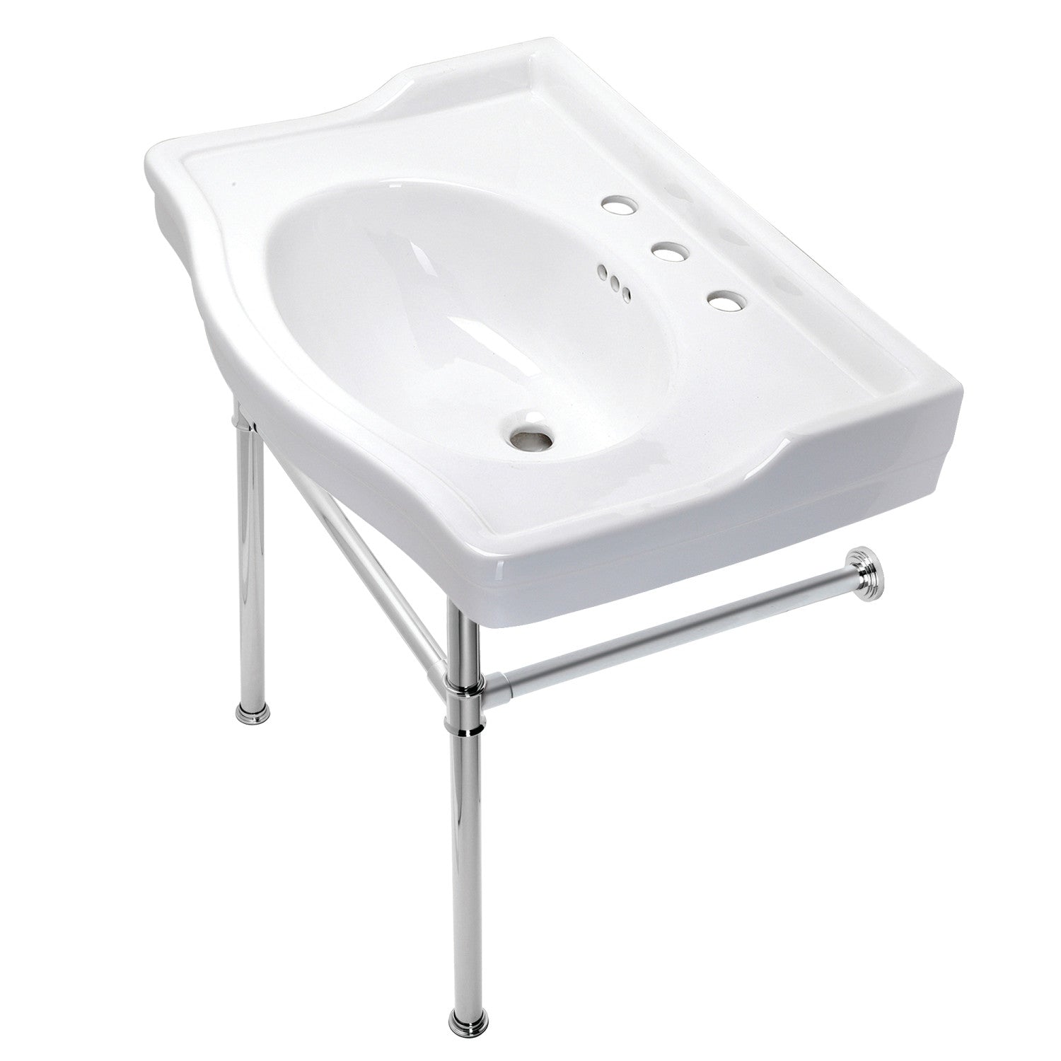 Kingston Brass Victorian lavabo consola — Cromo Pulido