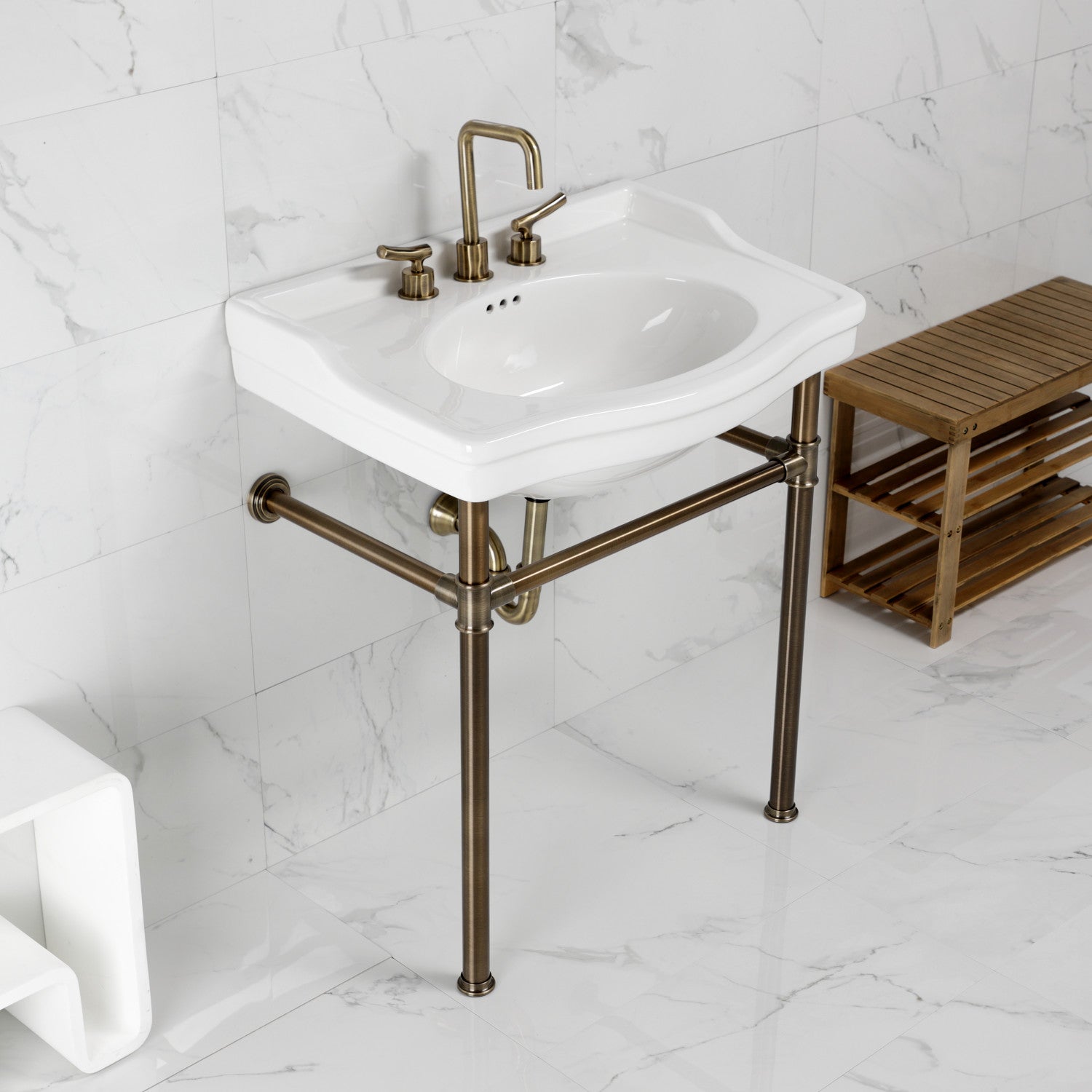 Kingston Brass Victorian lavabo consola — vista