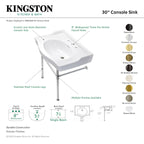 Kingston Brass Victorian lavabo consola — vista