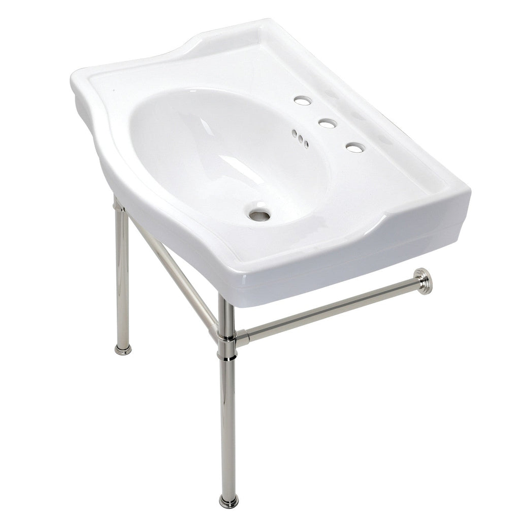 Kingston Brass Victorian lavabo consola — Níquel Pulido