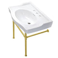 Kingston Brass Victorian lavabo consola — Latón Cepillado