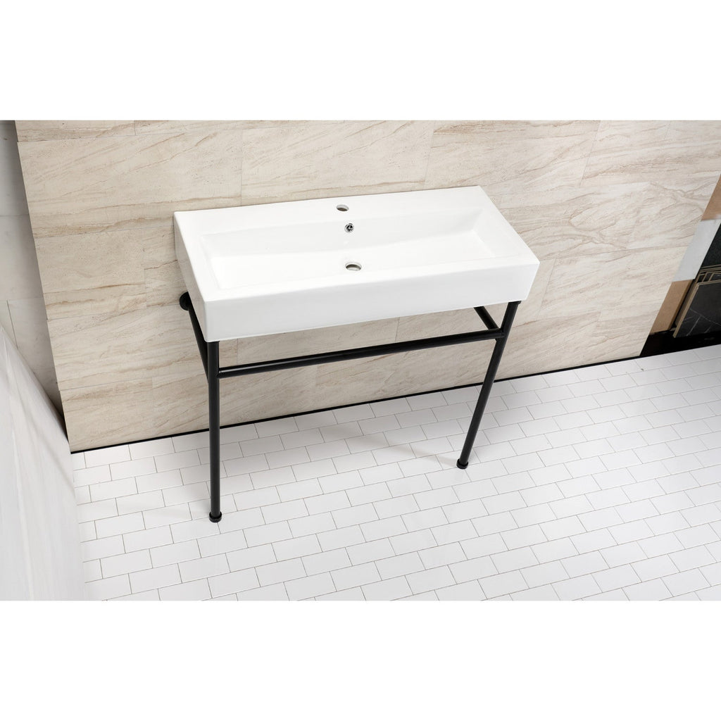 Kingston Brass New Haven lavabo consola — vista