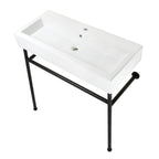 Kingston Brass New Haven lavabo consola — Negro Mate