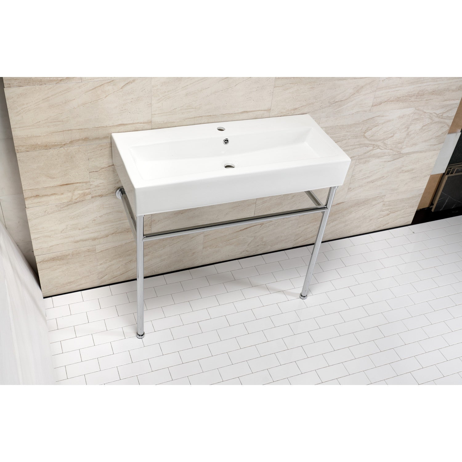Kingston Brass New Haven lavabo consola — vista