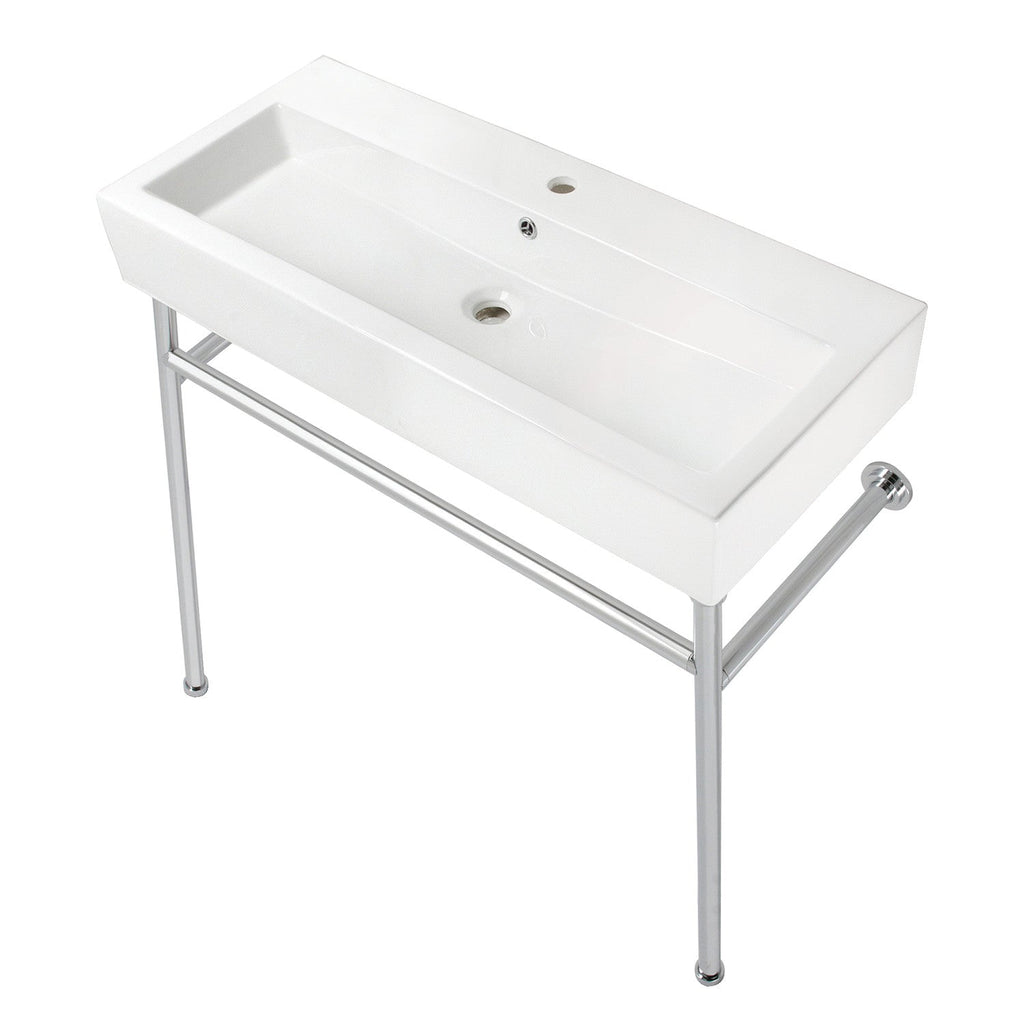 Kingston Brass New Haven lavabo consola — Cromo Pulido