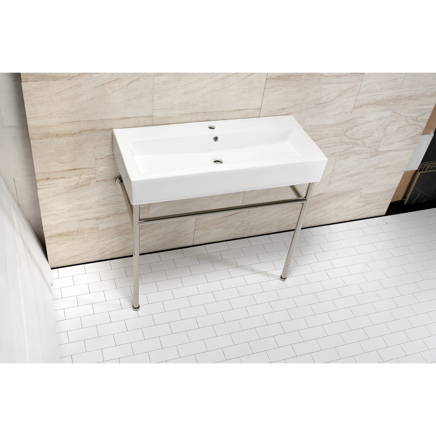 Kingston Brass New Haven lavabo consola — vista