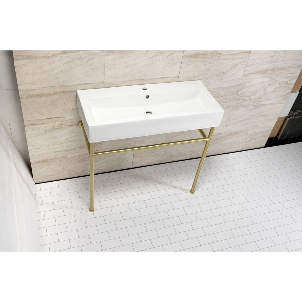 Kingston Brass New Haven lavabo consola — vista
