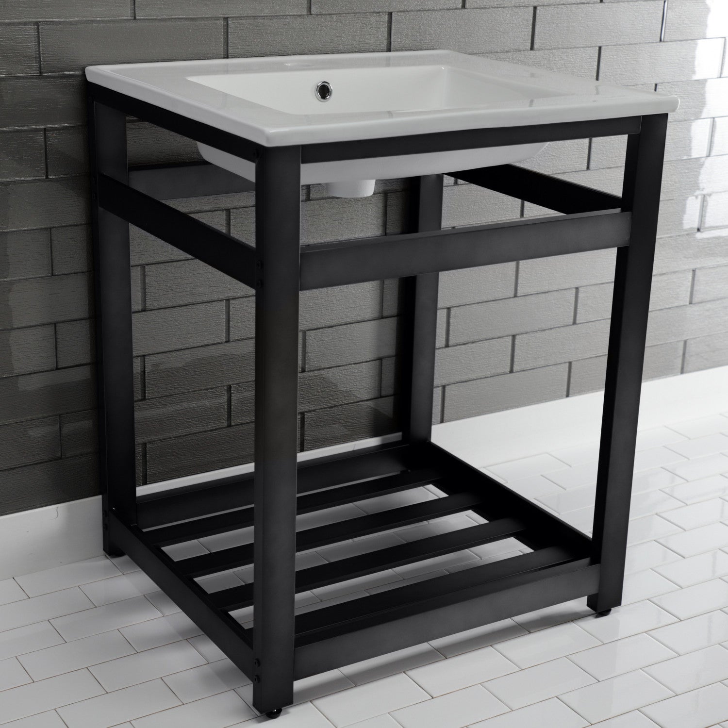Kingston Brass Quadras lavabo consola — vista