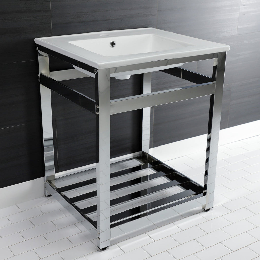 Kingston Brass Quadras lavabo consola — vista
