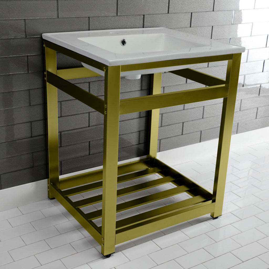 Kingston Brass Quadras lavabo consola — vista