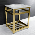 Kingston Brass Quadras lavabo consola — vista