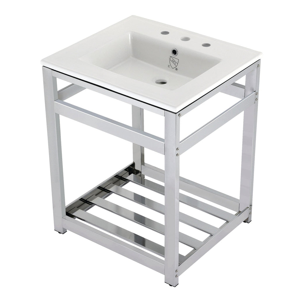 Kingston Brass Quadras lavabo consola — Cromo
