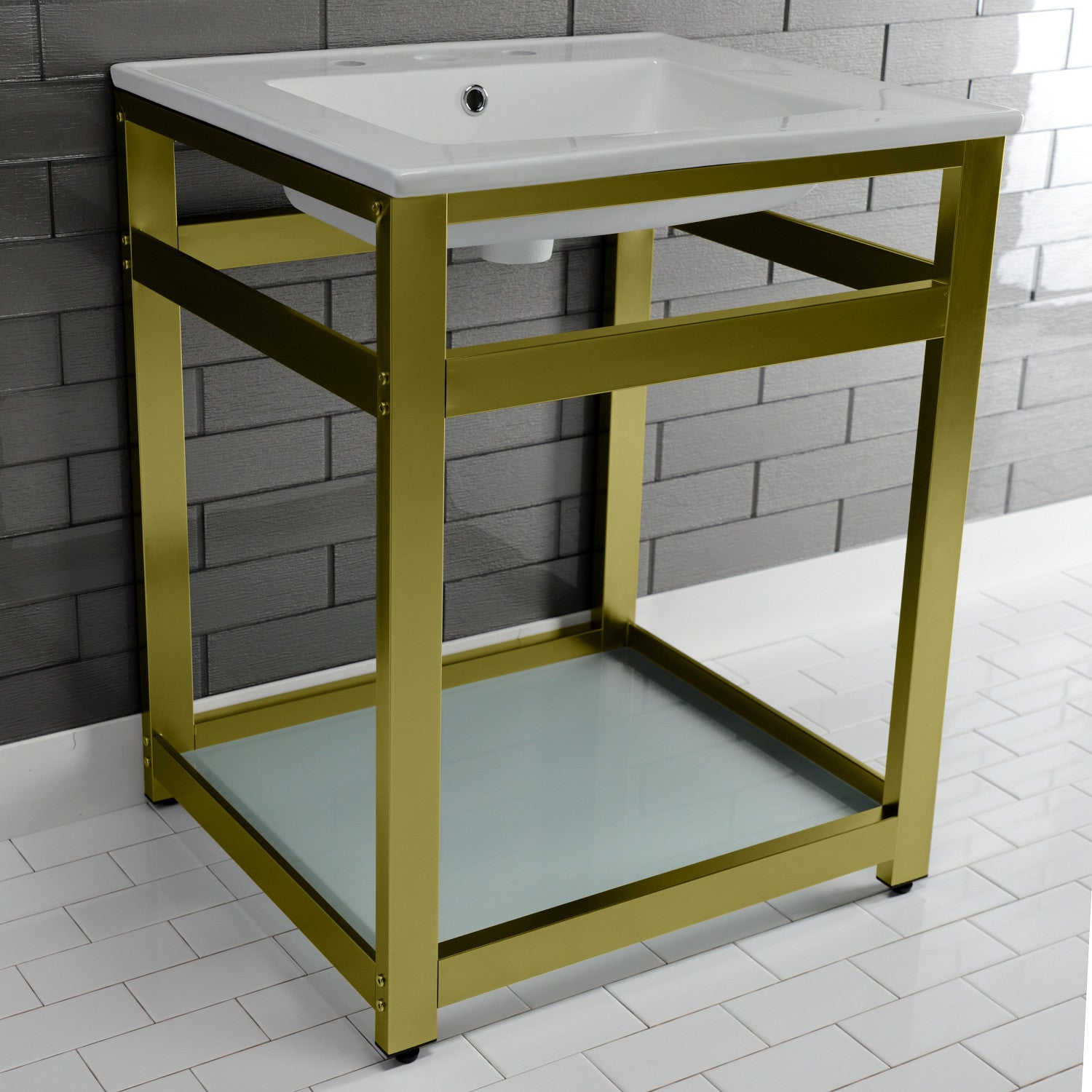 Kingston Brass Quadras lavabo consola — vista