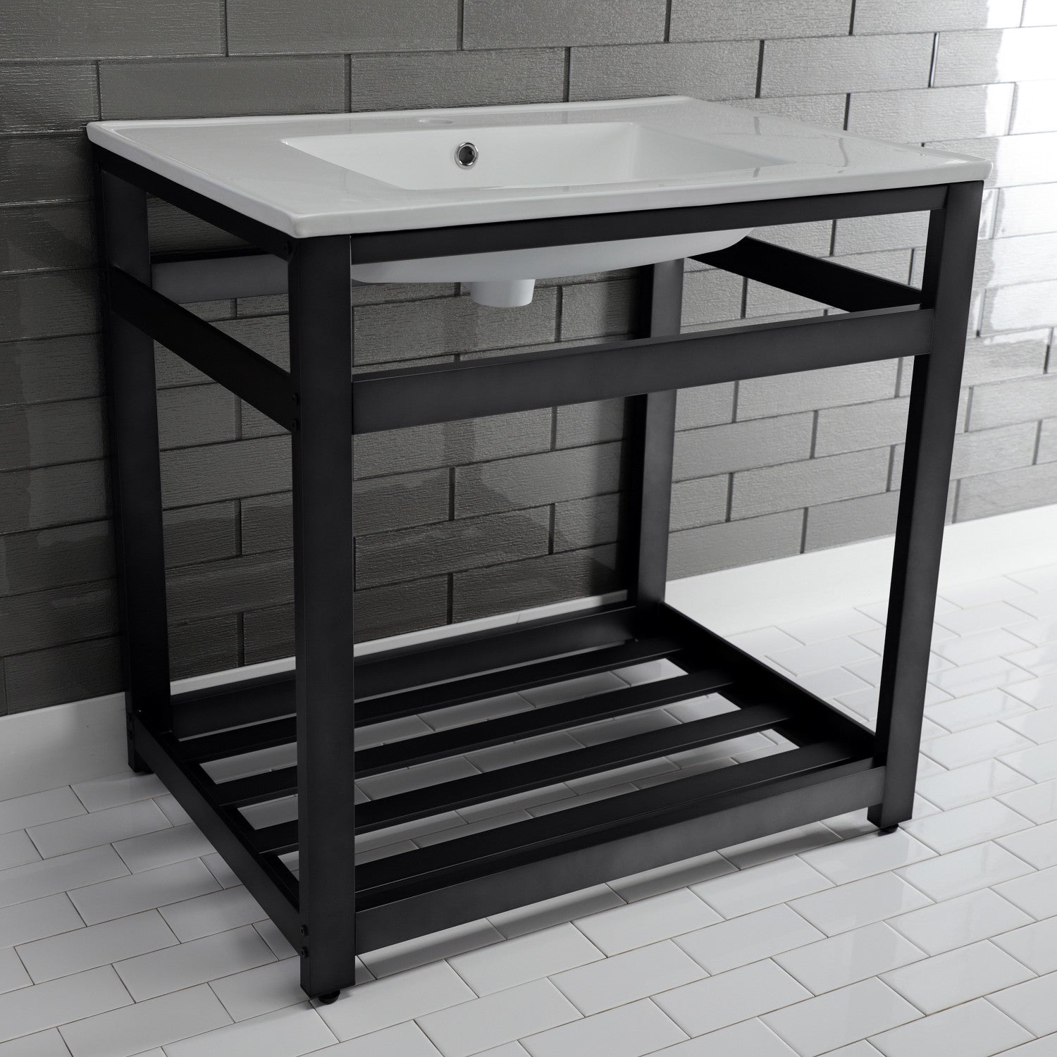 Kingston Brass Quadras lavabo consola — vista
