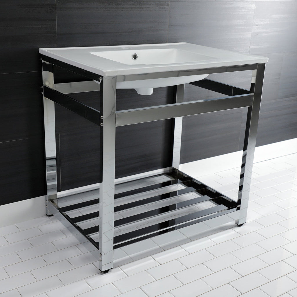 Kingston Brass Quadras lavabo consola — vista