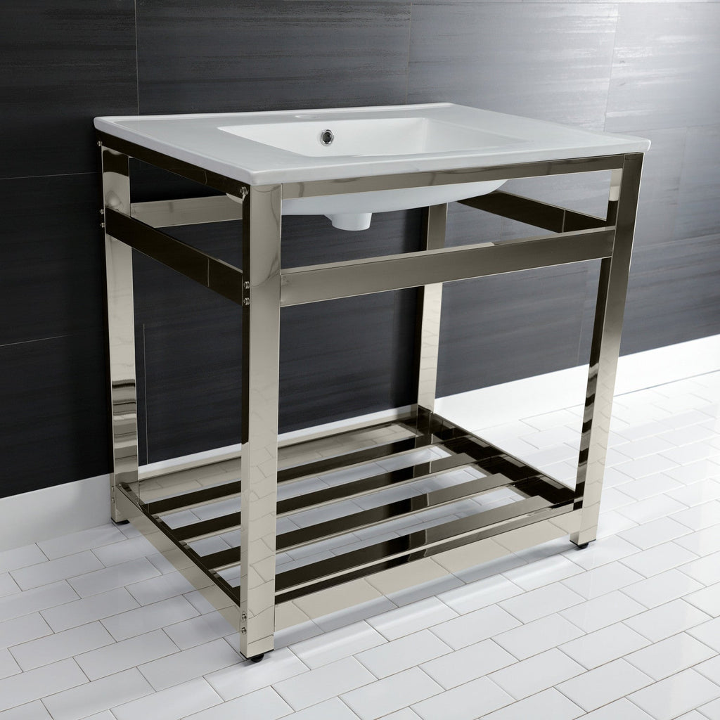 Kingston Brass Quadras lavabo consola — vista
