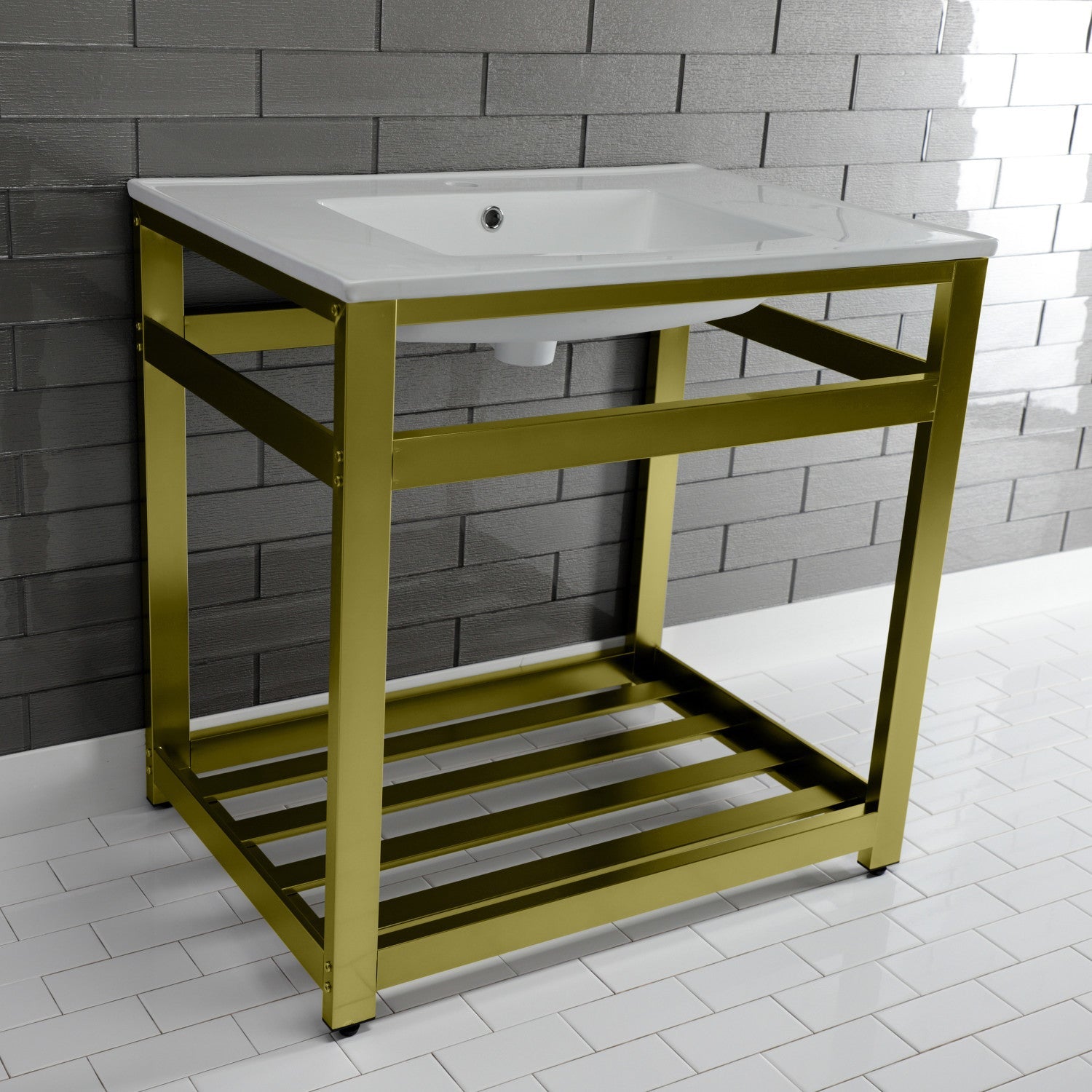 Kingston Brass Quadras lavabo consola — vista