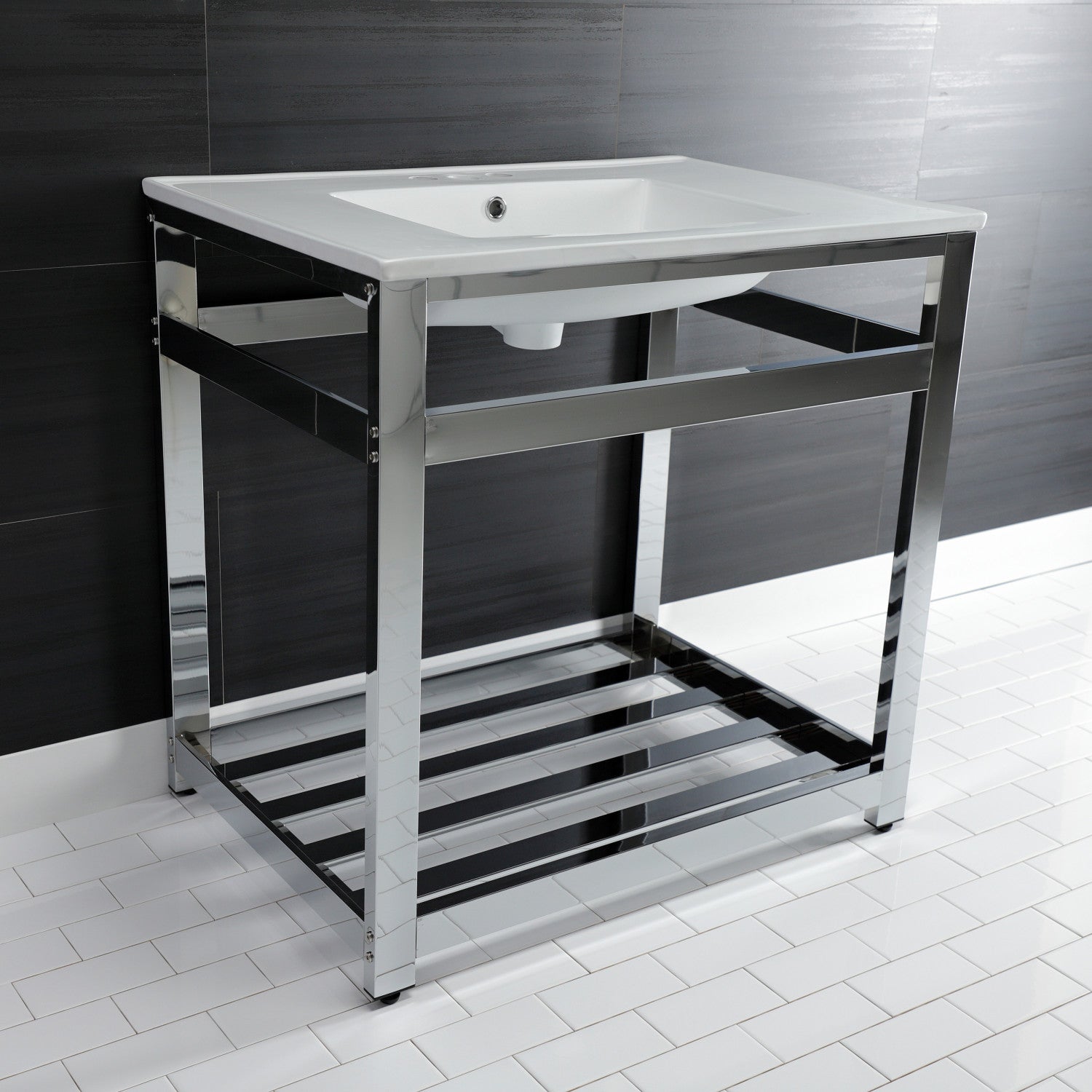 Kingston Brass Quadras lavabo consola — vista