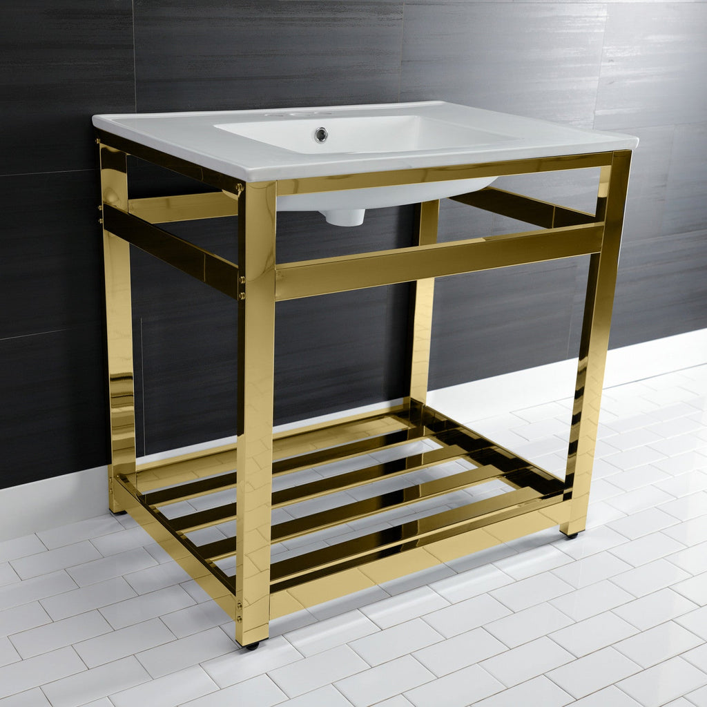 Kingston Brass Quadras lavabo consola — vista