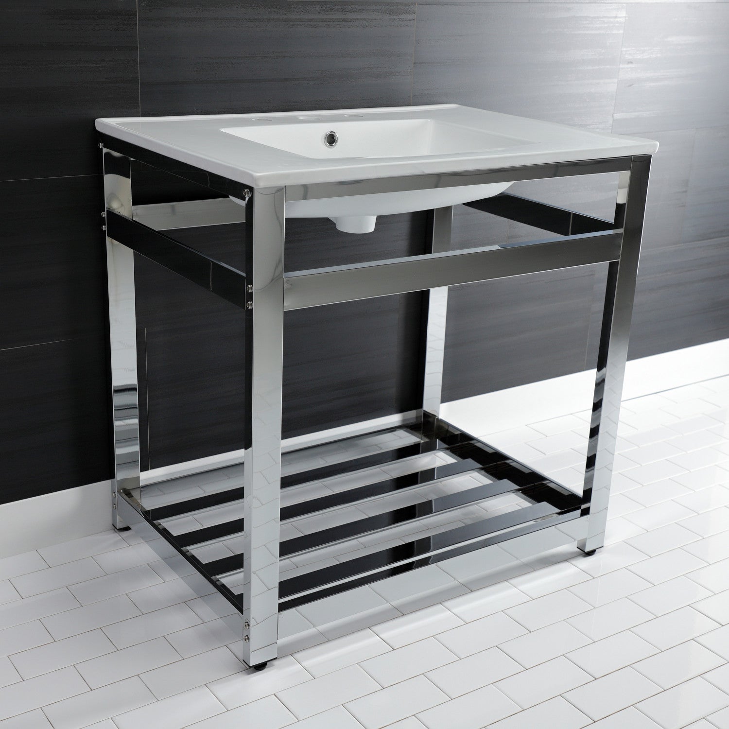 Kingston Brass Quadras lavabo consola — vista