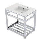 Kingston Brass Quadras lavabo consola — Cromo
