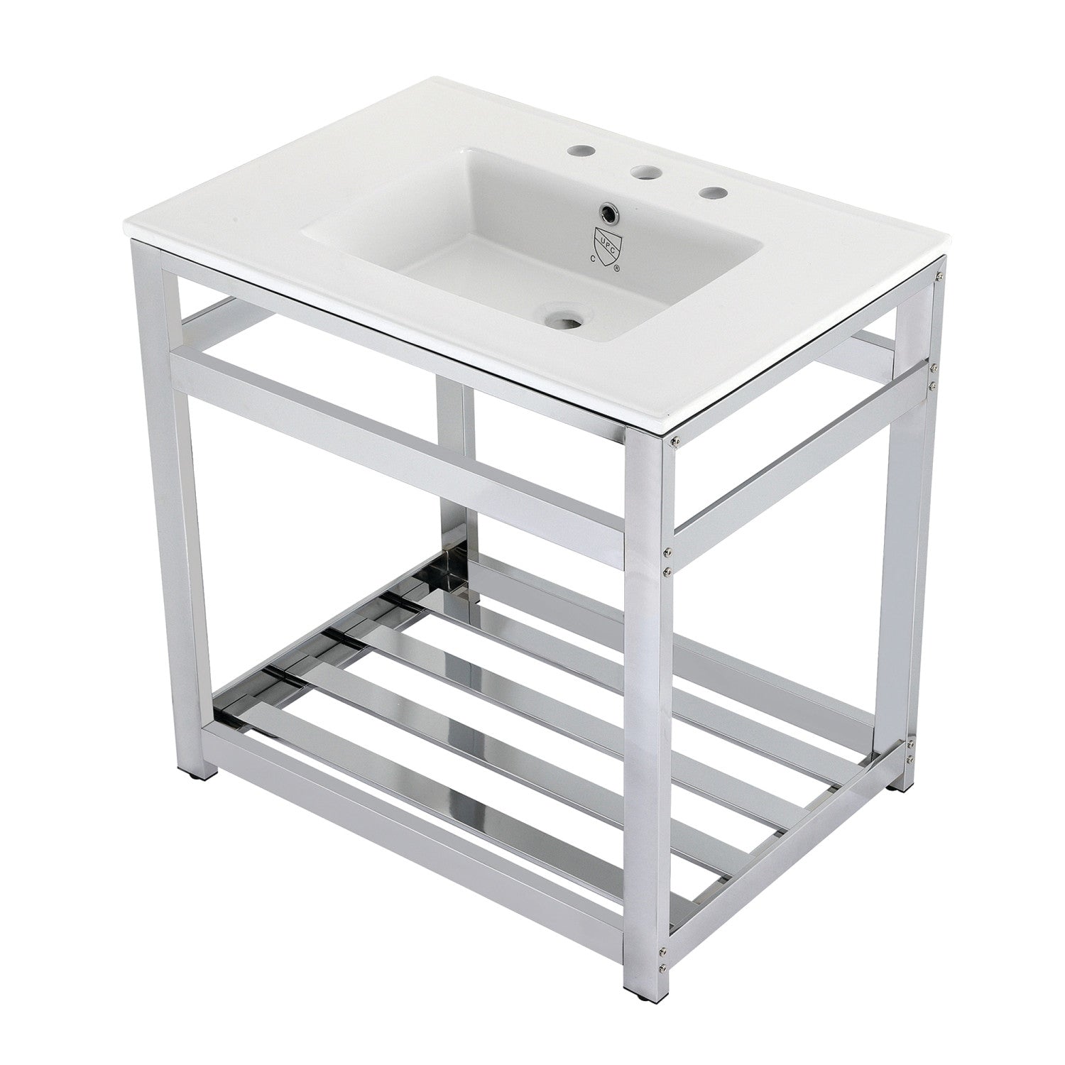 Kingston Brass Quadras lavabo consola — Cromo