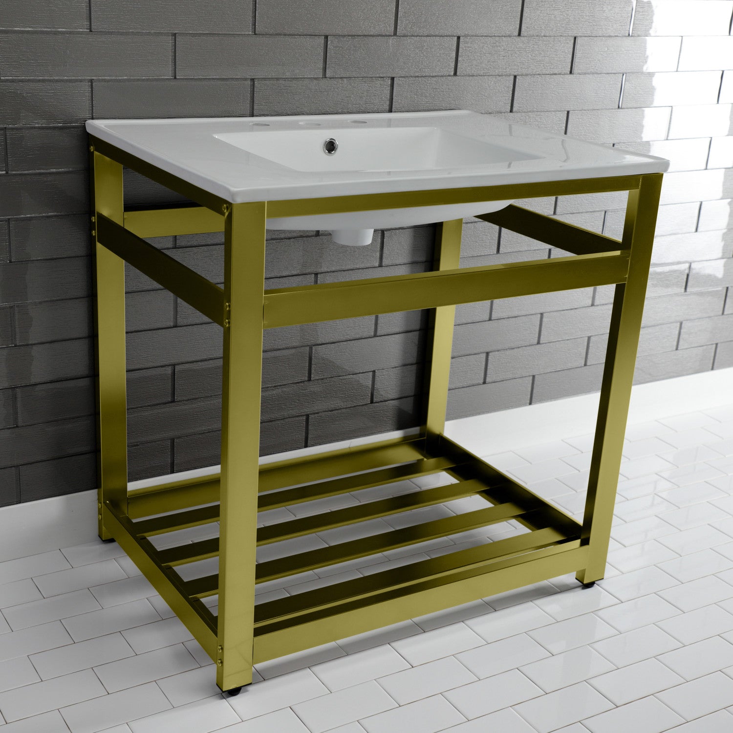 Kingston Brass Quadras lavabo consola — vista