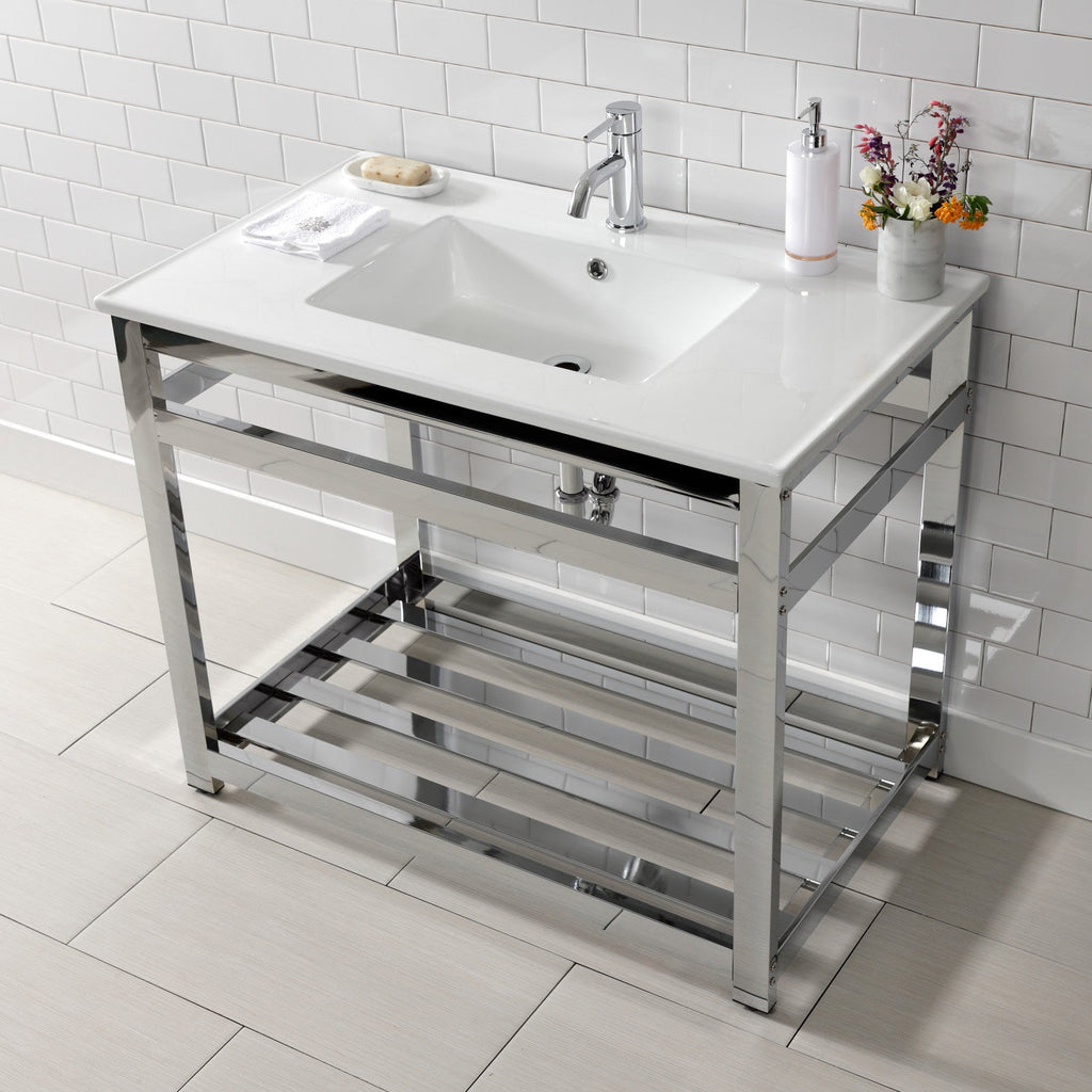 Kingston Brass Quadras lavabo consola — vista