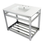Kingston Brass Quadras lavabo consola — Cromo Pulido