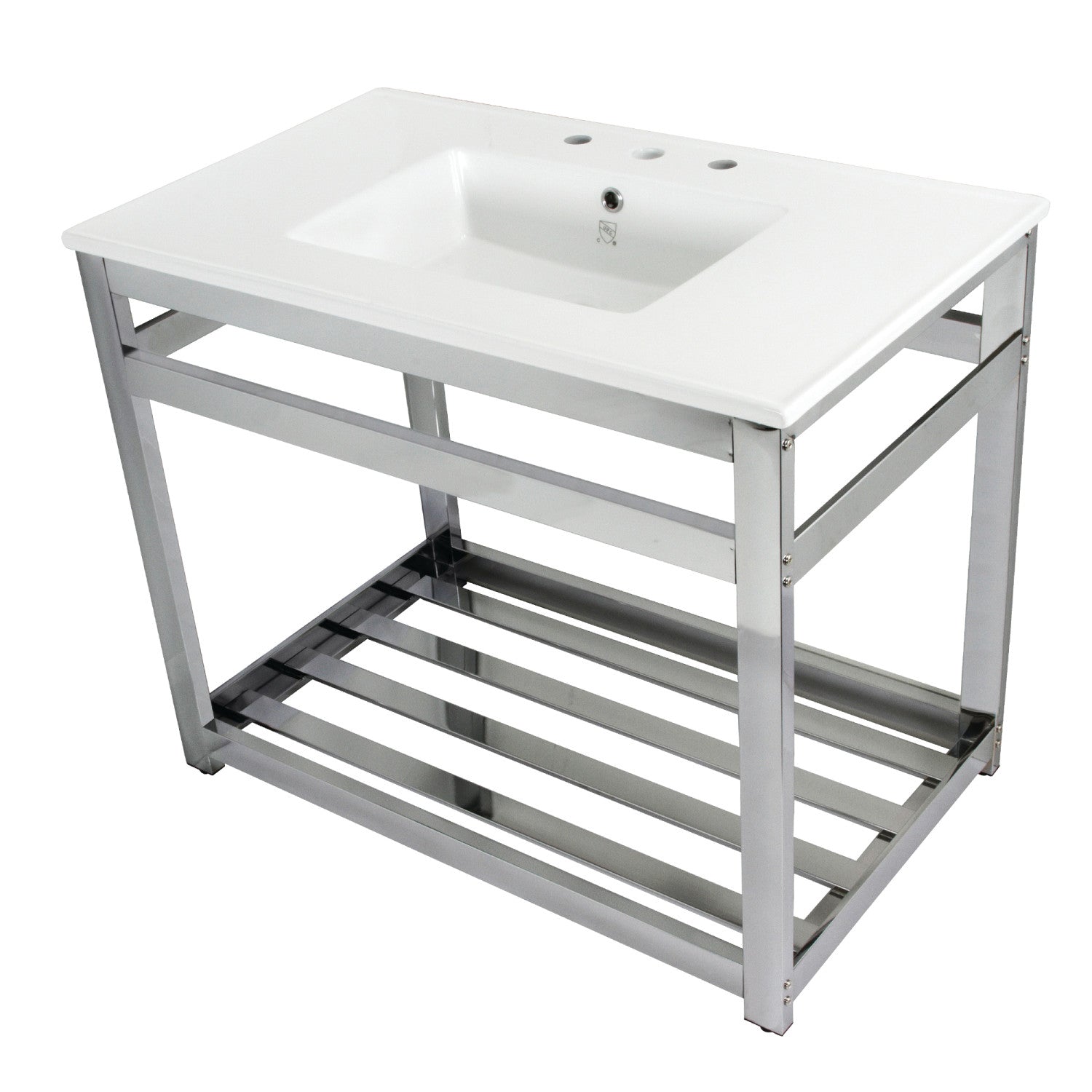 Kingston Brass Quadras lavabo consola — Cromo Pulido