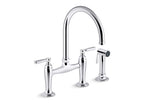 Kohler Edalyn by Studio McGee — Mezcladora de Cocina tipo Puente con Rociador Lateral — Cromo Pulido