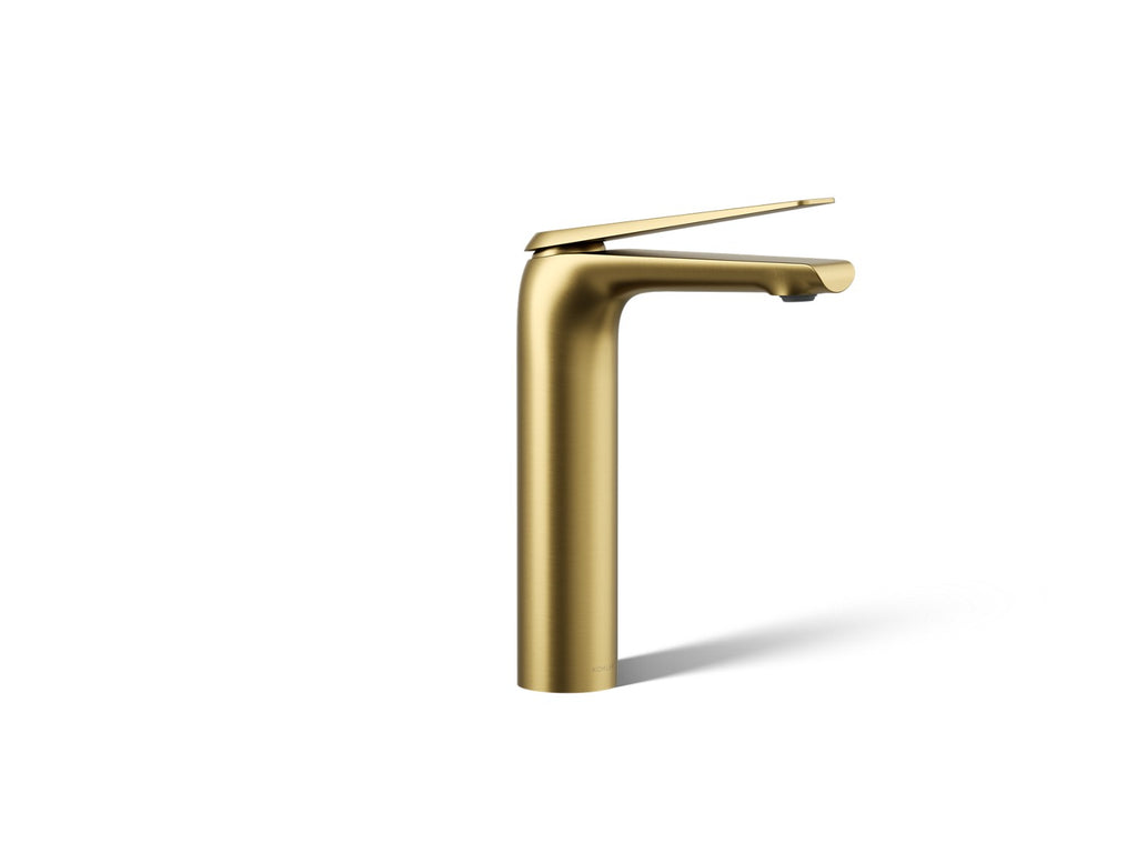 Kohler Avid — Llave de Lavabo Monomando Alta — Latón Moderno Cepillado Vibrant