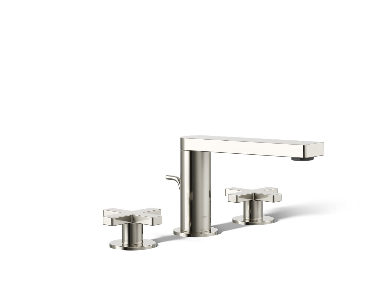 Kohler Composed — Llave de Lavabo Widespread (3 Orificios) con Manijas de Cruz — Níquel Pulido Vibrant