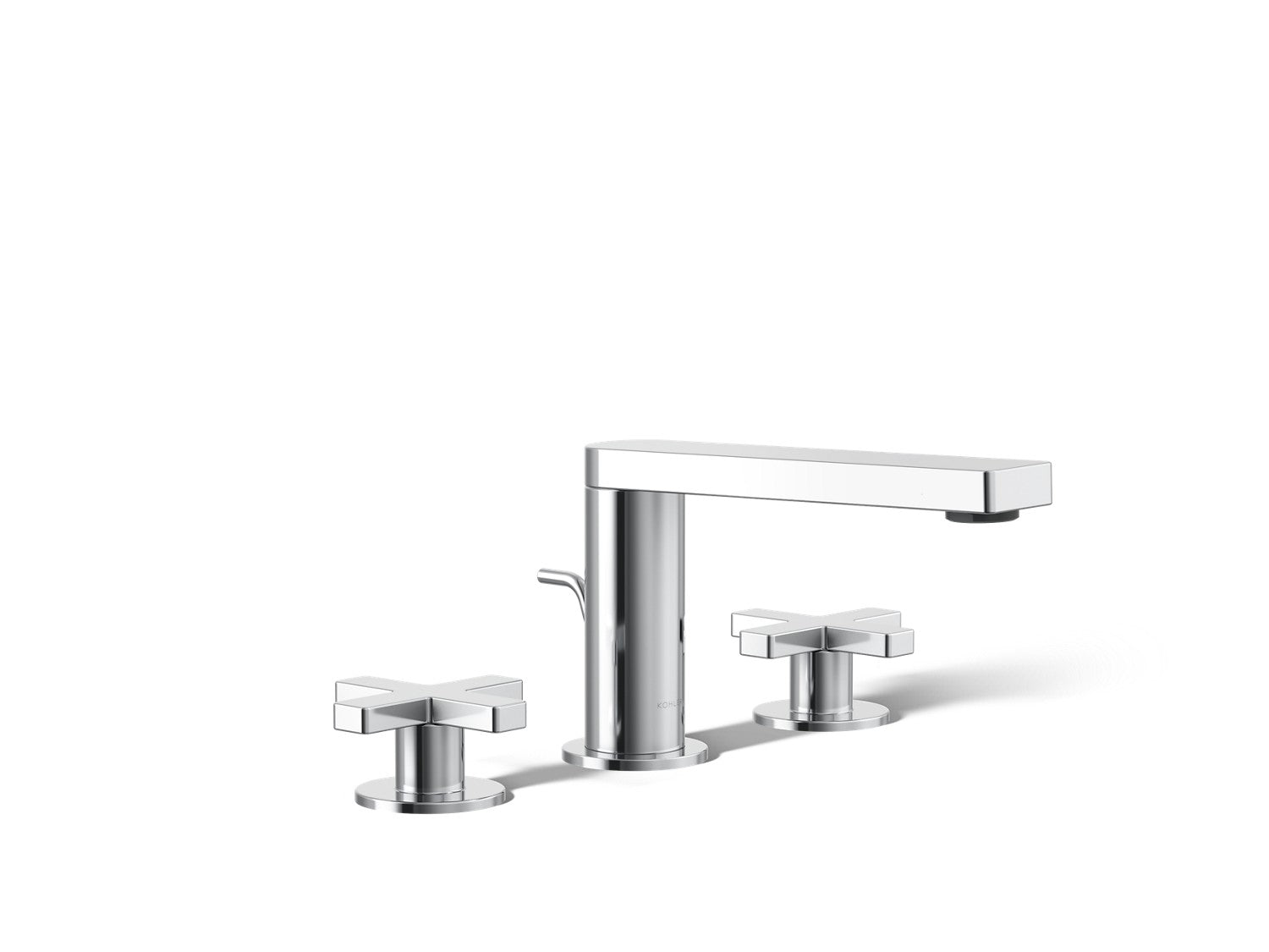 Kohler Composed — Llave de Lavabo Widespread (3 Orificios) con Manijas de Cruz — Cromo Pulido
