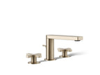 Kohler Composed — Llave de Lavabo Widespread (3 Orificios) con Manijas de Cruz — Bronce Cepillado Vibrant