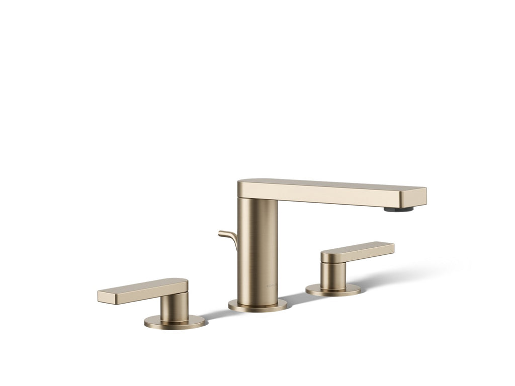 Kohler Composed — Llave de Lavabo Widespread (3 Orificios) con Manijas de Palanca — Bronce Cepillado Vibrant