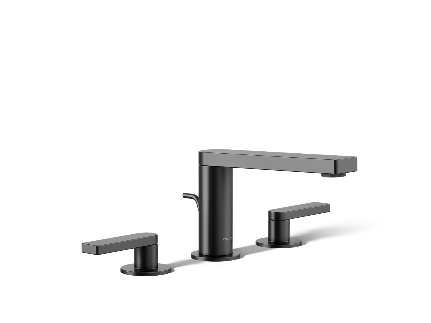 Kohler Composed — Llave de Lavabo Widespread (3 Orificios) con Manijas de Palanca — Negro Mate