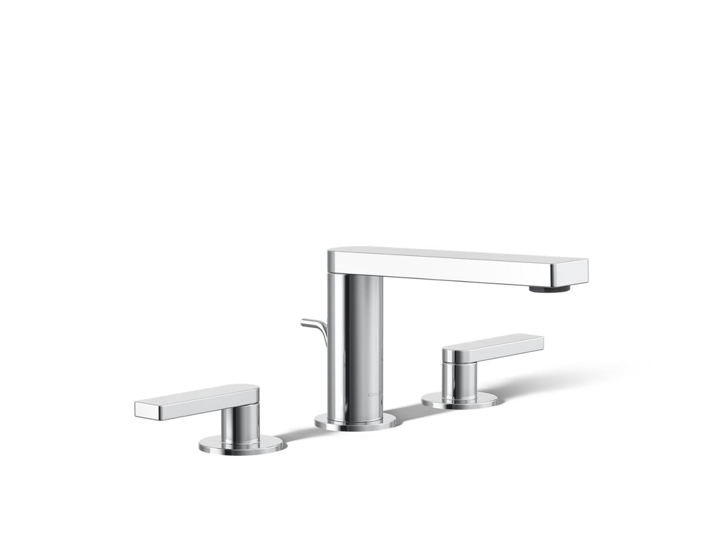 Kohler Composed — Llave de Lavabo Widespread (3 Orificios) con Manijas de Palanca — Cromo Pulido