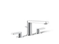 Kohler Composed — Llave de Lavabo Widespread (3 Orificios) con Manijas de Palanca — Cromo Pulido