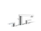 Kohler Composed — Llave de Lavabo Widespread (3 Orificios) con Manijas de Palanca — Cromo Pulido