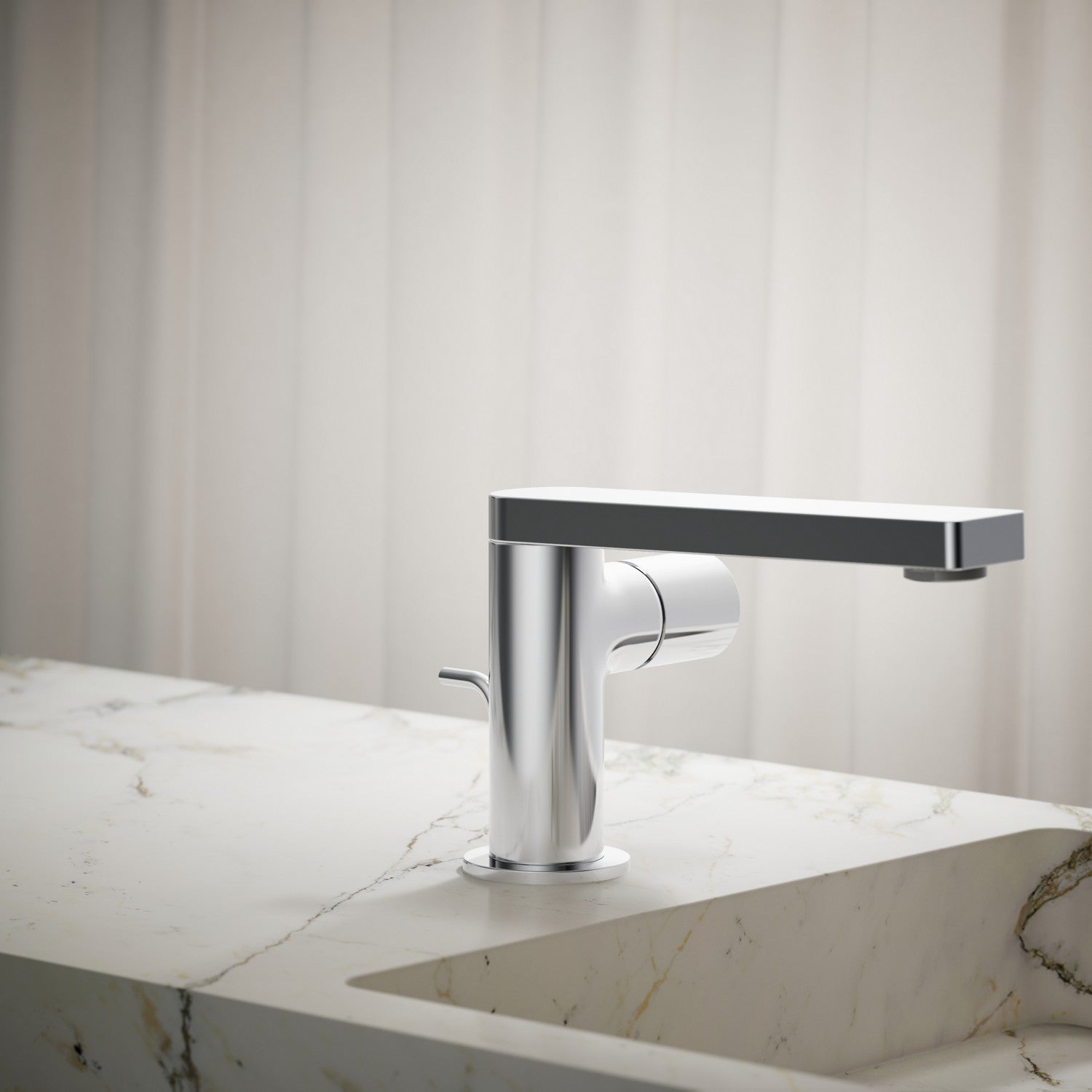 Kohler Composed — Llave de Lavabo Monomando con Manija Cilíndrica — Ambientación 1