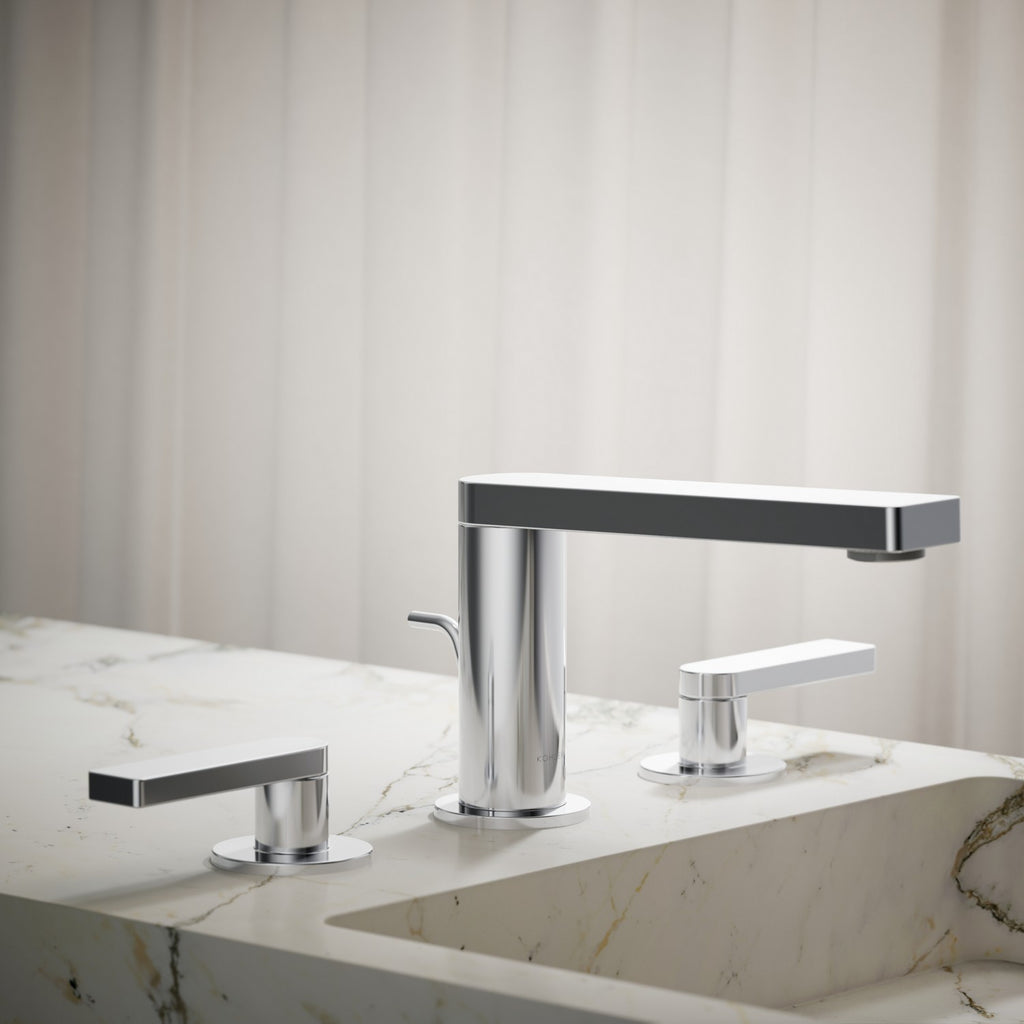 Kohler Composed — Llave de Lavabo Widespread (3 Orificios) con Manijas de Palanca — Ambientación 1
