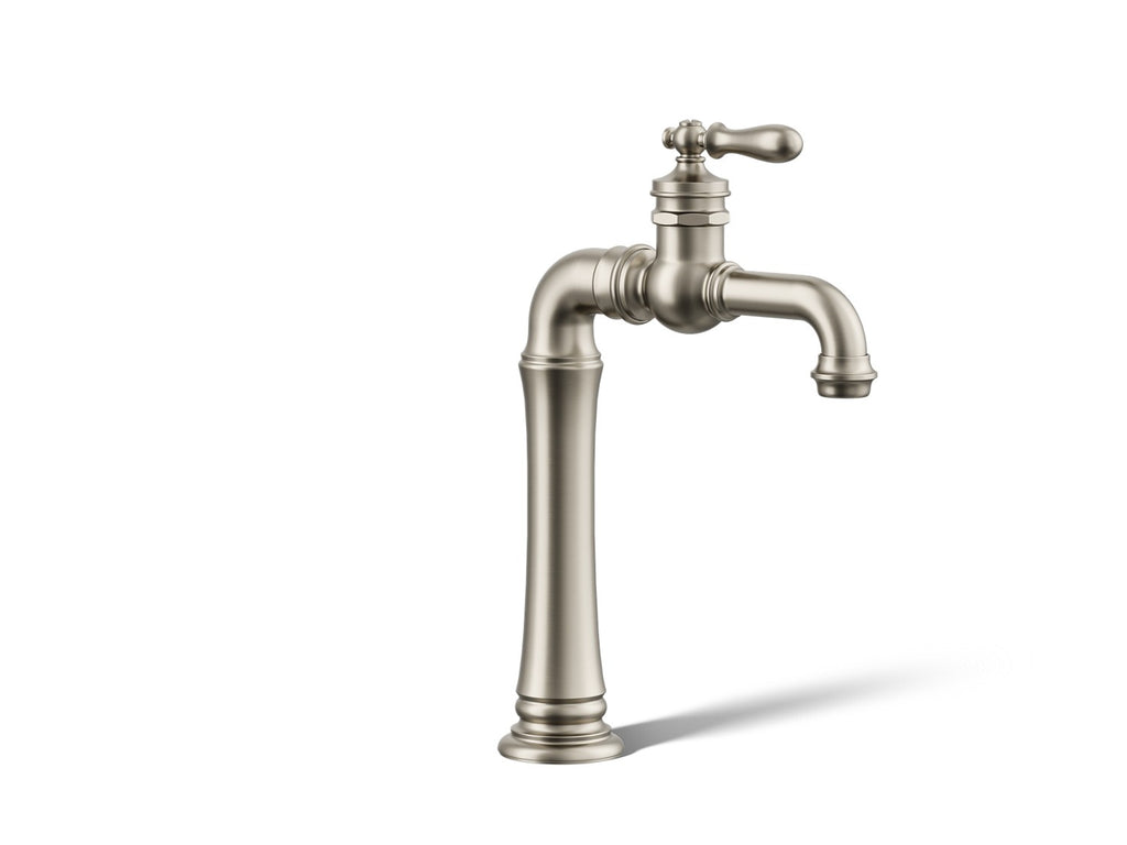 Kohler Artifacts Gentleman's — Llave de Lavabo Monomando Alta con Manija Superior — Níquel Cepillado Vibrant