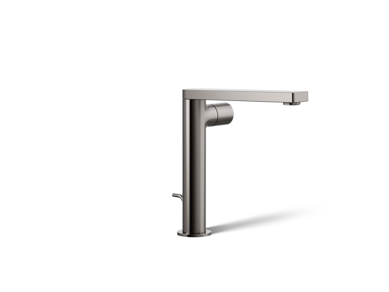 Kohler Composed — Llave de Lavabo Monomando Alta con Manija Cilíndrica — Titanio Vibrant
