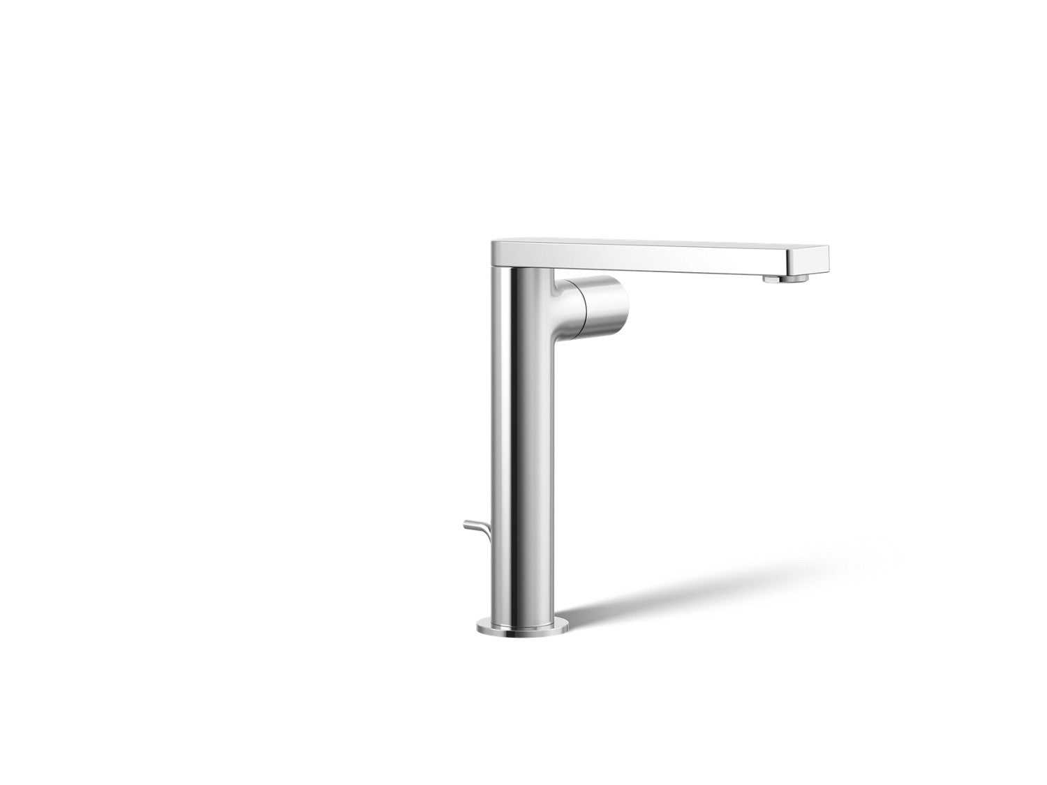 Kohler Composed — Llave de Lavabo Monomando Alta con Manija Cilíndrica — Cromo Pulido
