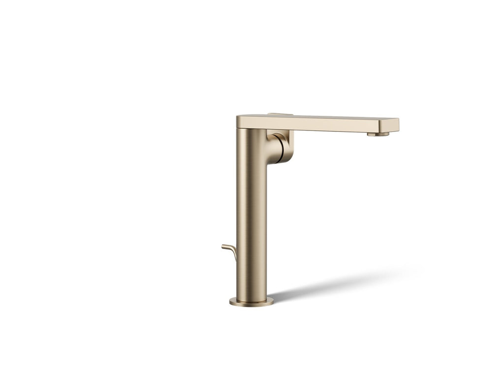 Kohler Composed — Llave de Lavabo Monomando Alta con Manija de Palanca — Bronce Cepillado Vibrant